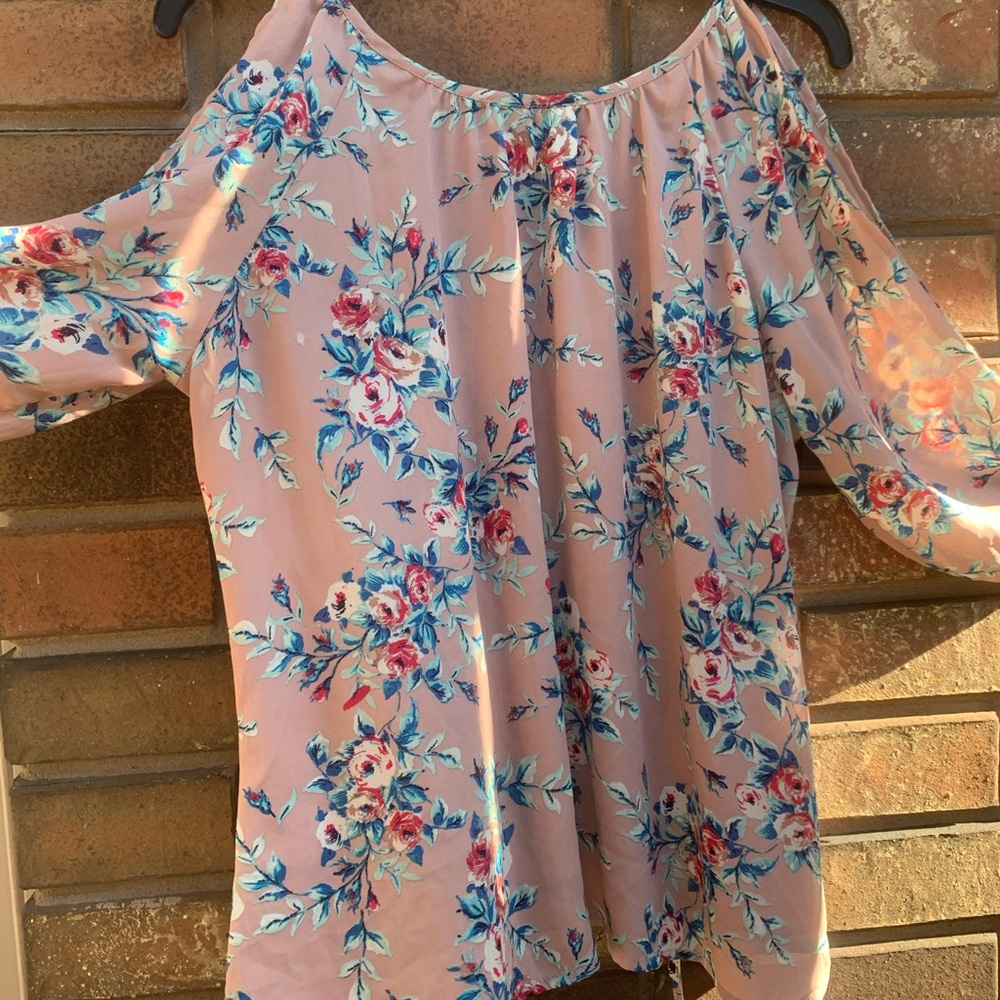 Whishful park blouse 3/4 sleeve, flowers